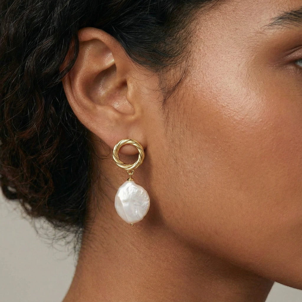 Pearl Glow Drop Earrings | Eco Kini Boutique
