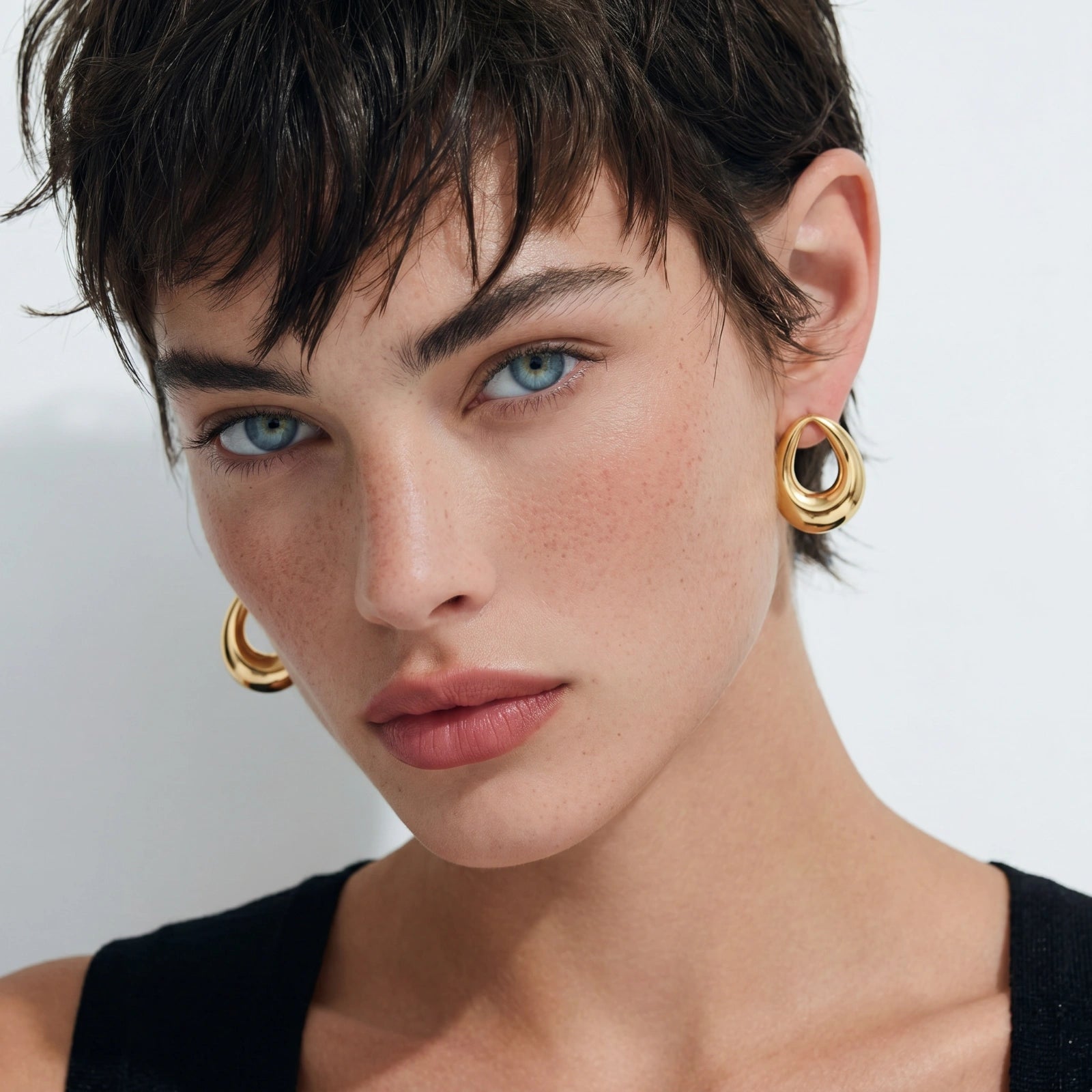 Golden Loop Studs | Eco Kini Boutique