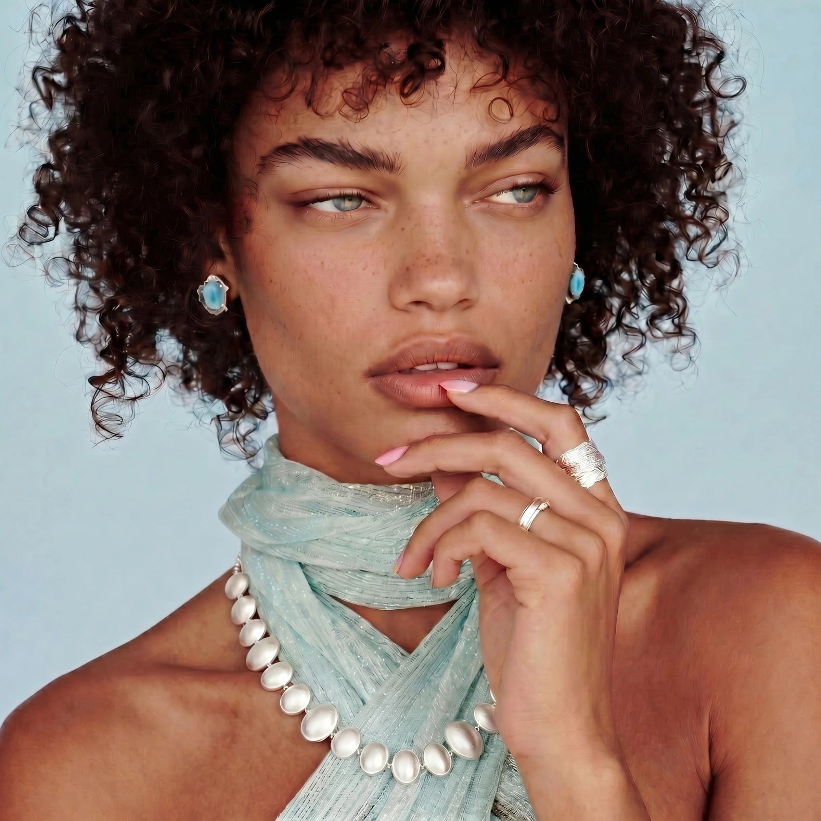 Larimar Dreams Studs | Eco Kini Boutique